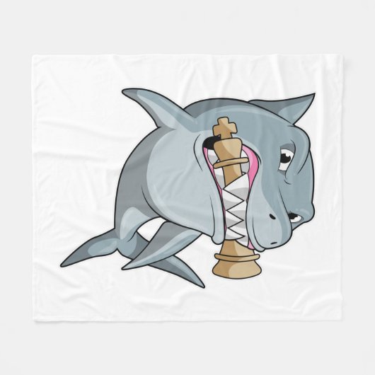 Schach mit Schachstück King Fleecedecke (Vorderseite (Horizontal))