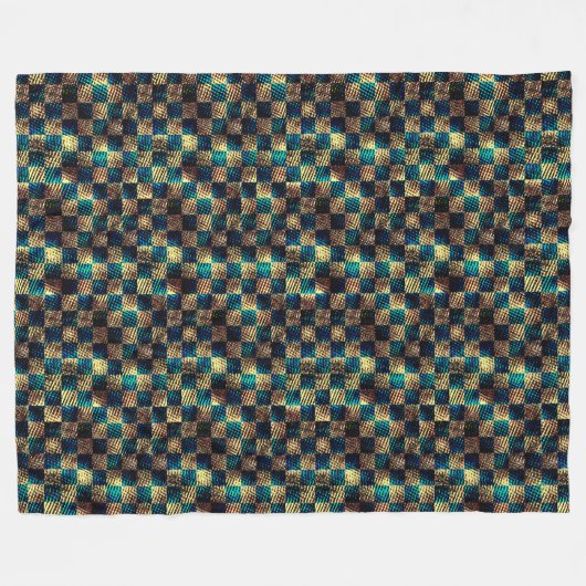 Schach mit schmutziger und kratzer Wirkung, gelb b Fleecedecke (Vorderseite (Horizontal))