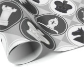Schach-Muster Geschenkpapier (Rolleneckpunkt)