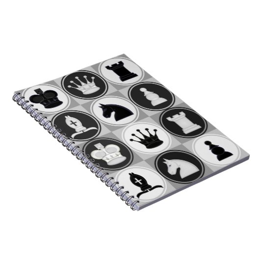 Schach-Muster Notizblock (Rechte Seite)