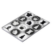 Schach-Muster Notizblock (Linke Seite)