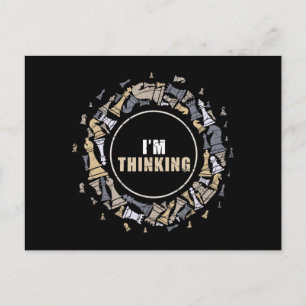 Schach Nerd Schach Lover Geschenk Schach Ankündigungspostkarte