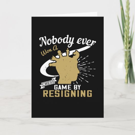 Schach - Niemand hat Schach gewonnen, indem er zur Karte (Vorderseite)