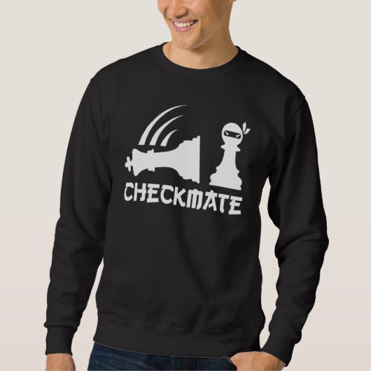 Schach Ninja Master Checkmate Funny Graphic Sweatshirt (Vorderseite)