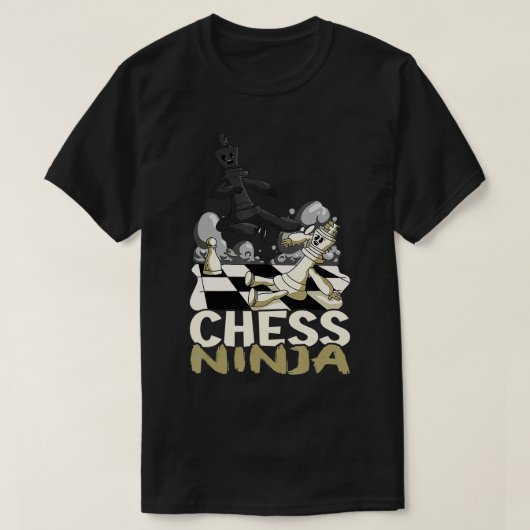 Schach Ninja Schach Spieler Schach Club Lover T-Shirt (Design vorne)