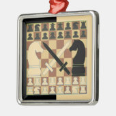 SCHACH ORNAMENT AUS METALL (Links)