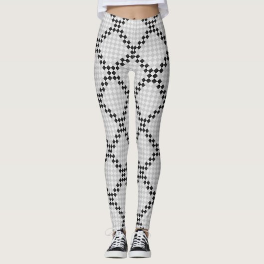 Schach Pad von Kenneth Yoncich Leggings (Vorderseite)