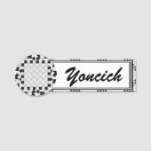 Schach Pad von Kenneth Yoncich Namensschild (Vorderseite)