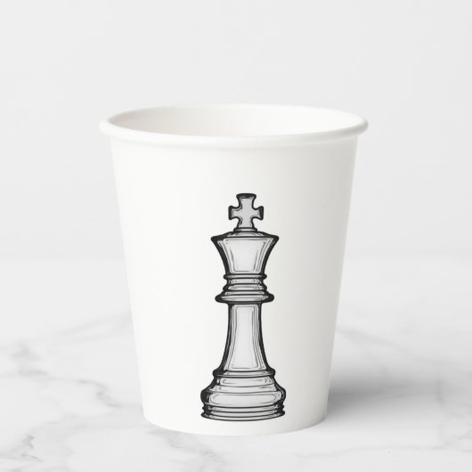 Schach-Papierbecher Pappbecher (Vorderseite)