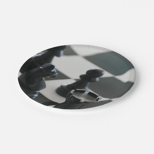 Schach Pappteller (Schrägansicht)