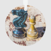 Schach Pawn and Knight - Veteranen Ornament (Rückseite)