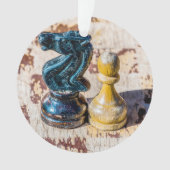 Schach Pawn and Knight - Veteranen Ornament (Vorderseite)