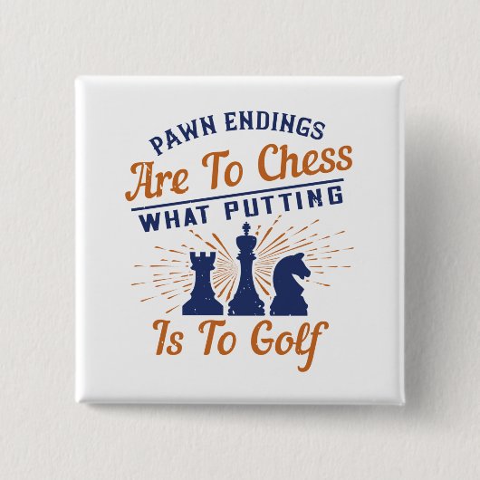 Schach - Pawn-Endungen sind wie ein Golf-Put Button (Vorderseite)
