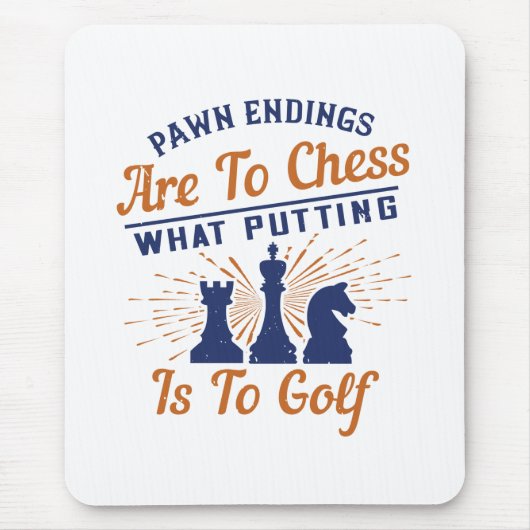 Schach - Pawn-Endungen sind wie ein Golf-Put Mousepad (Vorne)
