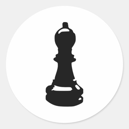 Schach - Pawn Runder Aufkleber (Vorderseite)