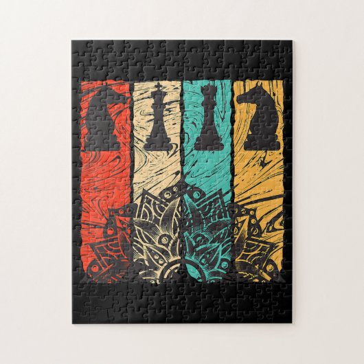 Schach - perfekte Schachfreunde Puzzle (Vertikal)