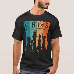 Schach Periodensystem Elemente Nerd Schachspieler  T-Shirt