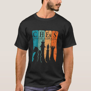 Schach Periodensystem Elemente Nerd Schachspieler T-Shirt