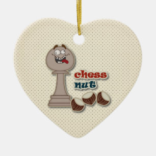 Schach-Pfand, Schach-Nüsse und Kastanien Keramikornament