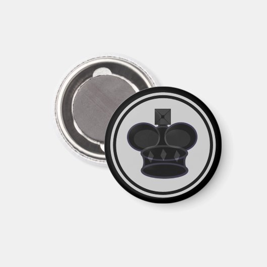 Schach Piece Black King Magnet (Vorderseite/Rückseite)