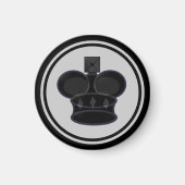 Schach Piece Black King Magnet (Vorne)