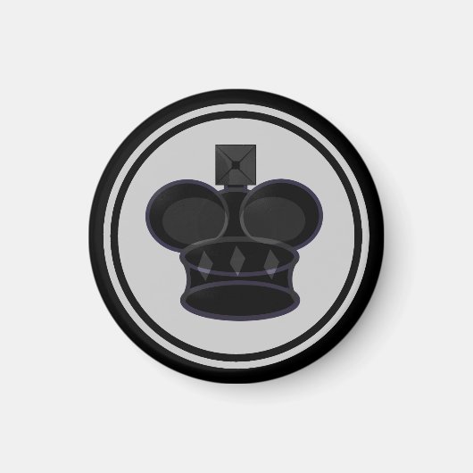 Schach Piece Black King Magnet (Vorne)