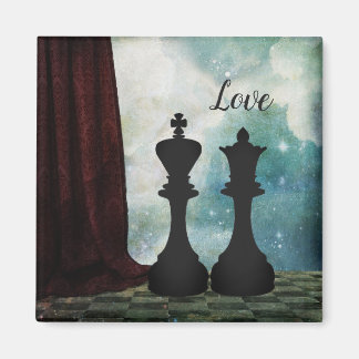 Schach Piece King und Queen Liebe Paare Magnet