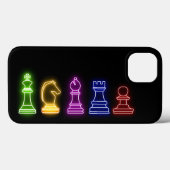 Schach Piece Neon Lights Black Case-Mate iPhone Hülle (Rückseite (Horizontal))