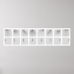 Schach-Piece-Reisen (schwarze Seite) Poster