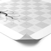 Schach-Piece-Reisen (Schwarze Stücke, Platz) Poster (Ecke)