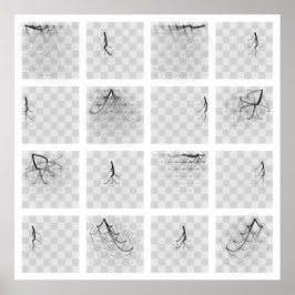 Schach-Piece-Reisen (Schwarze Stücke, Platz) Poster