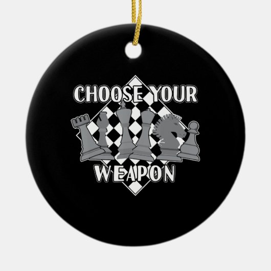 Schach-Piece-Spielstrategie verschenkt einen Schac Keramik Ornament (Vorne)