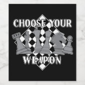 Schach-Piece-Spielstrategie verschenkt einen Schac Weinetikett (Einzelnes Label)