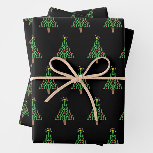 Schach-Piece Weihnachtsbaum Geschenkpapier Set (Beispiel)