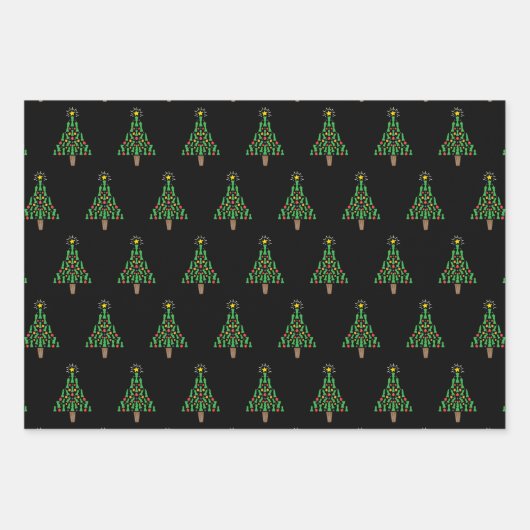 Schach-Piece Weihnachtsbaum Geschenkpapier Set (Vorderseite)