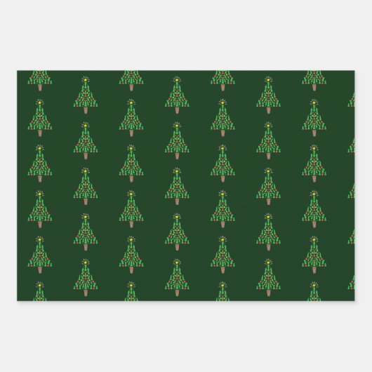 Schach-Piece Weihnachtsbaum Geschenkpapier Set (Vorderseite)