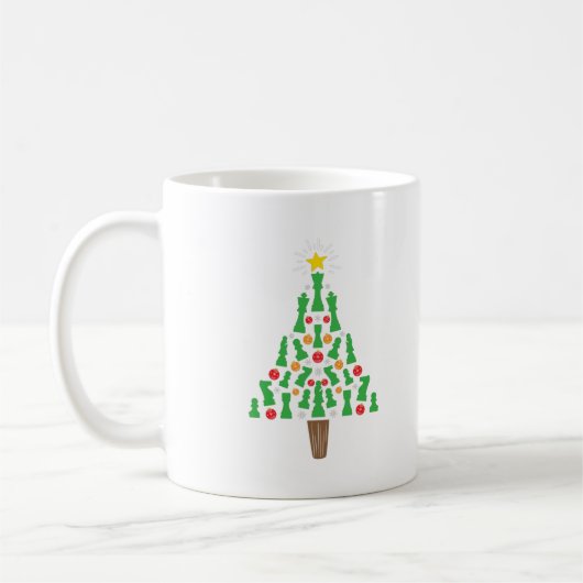 Schach-Piece Weihnachtsbaum Kaffeetasse (Links)