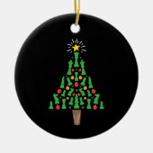 Schach-Piece Weihnachtsbaum Keramik Ornament (Vorne)