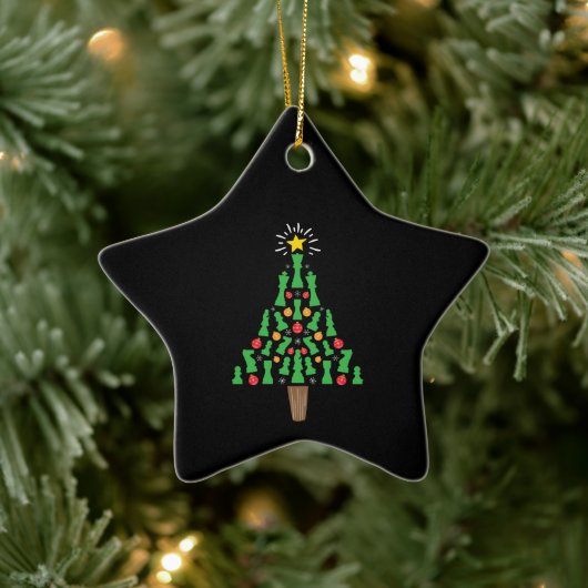 Schach-Piece Weihnachtsbaum Keramik Ornament (Baum)