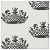 Schach Pieces Crown Black Stoff (Nahaufnahme)