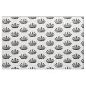 Schach Pieces Crown Black Stoff (Fat Quarter (45,7 x 55,9 cm))