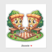 Schach Pizzaslics Aufkleber (Blatt)