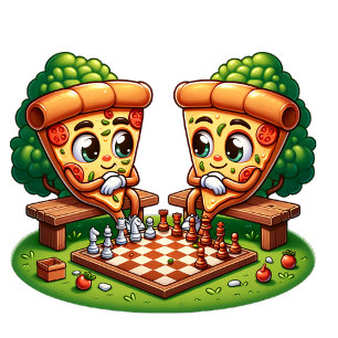 Schach Pizzaslics Aufkleber