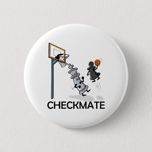 Schach-Player Schachboxen und Sketch Lover Checkma Button (Vorderseite)
