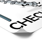 Schach-Player Schachboxen und Sketch Lover Checkma Poster (Ecke)
