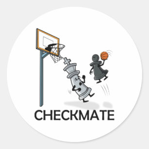 Schach-Player Schachboxen und Sketch Lover Checkma Runder Aufkleber