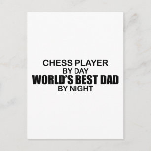 Schach-Player-Welt: Der beste Vater für die Nacht Postkarte