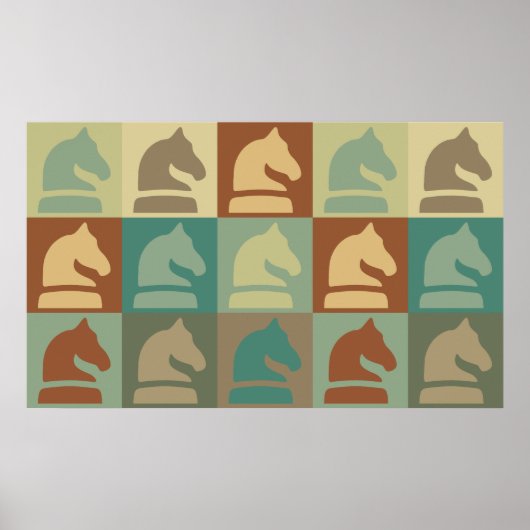 Schach Pop Art Poster (Vorne)