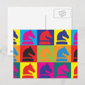 Schach Pop Art Postkarte (Vorne/Hinten)