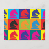 Schach Pop Art Postkarte (Vorderseite)